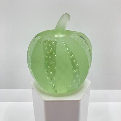 LOT 153: Collection of Vintage Glass Paperweights - Apples and Pumpkin