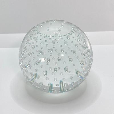 LOT 154: Signed Art Glass Paperweights - TD WV and JS WV Controlled Bubble