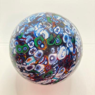 LOT 155: A DeAngelo Signed Art Glass Paperweight