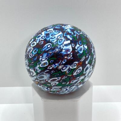 LOT 155: A DeAngelo Signed Art Glass Paperweight