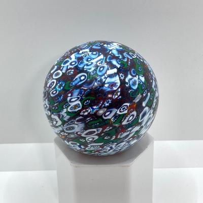 LOT 155: A DeAngelo Signed Art Glass Paperweight