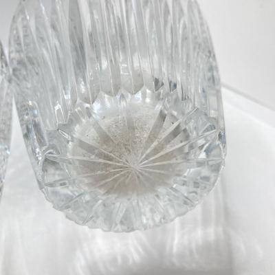 LOT 159: Marquis by Waterford Crystal (Handcut Germany) Bud Vase and Pair of Galena Crystal Vases