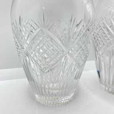 LOT 159: Marquis by Waterford Crystal (Handcut Germany) Bud Vase and Pair of Galena Crystal Vases