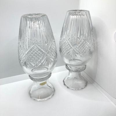 LOT 159: Marquis by Waterford Crystal (Handcut Germany) Bud Vase and Pair of Galena Crystal Vases
