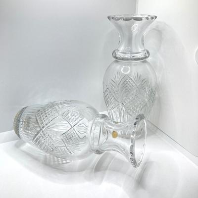 LOT 159: Marquis by Waterford Crystal (Handcut Germany) Bud Vase and Pair of Galena Crystal Vases