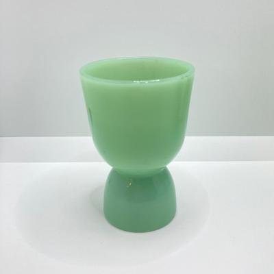 LOT 190: Vintage Jadeite Collection - Tear Drop Bowl, Egg Holder and Fire King Oven Ware Mixing Bowls