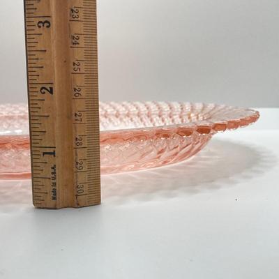 LOT 196: Beautiful Pink Cut Glass Dinnerware Collection