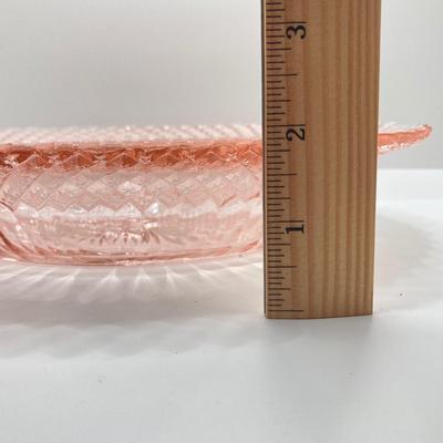 LOT 196: Beautiful Pink Cut Glass Dinnerware Collection