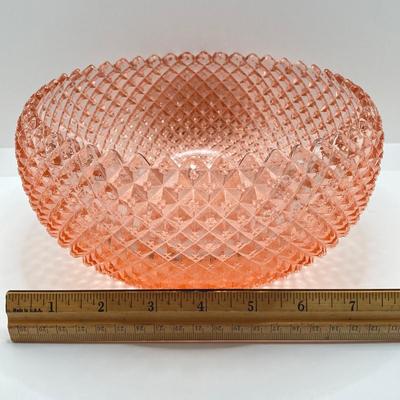 LOT 196: Beautiful Pink Cut Glass Dinnerware Collection