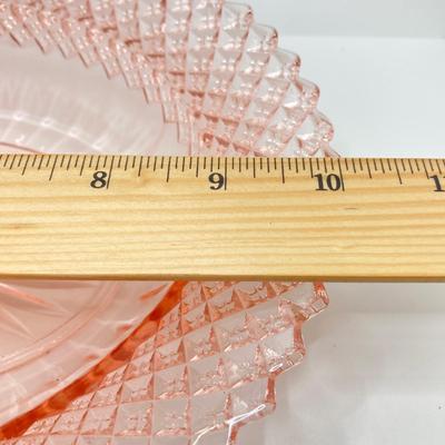 LOT 196: Beautiful Pink Cut Glass Dinnerware Collection