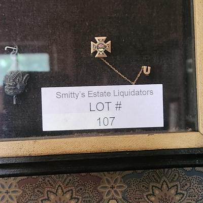 Minersville PA High School Collectibles in Framed Shadow Box