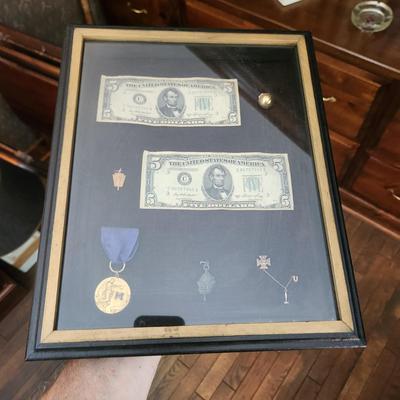 Minersville PA High School Collectibles in Framed Shadow Box