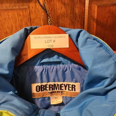Vintage Obermeyer Gore-tex Lime Green White Head Sports Wear Champion De Haute Competition Mens Made in Hong Kong