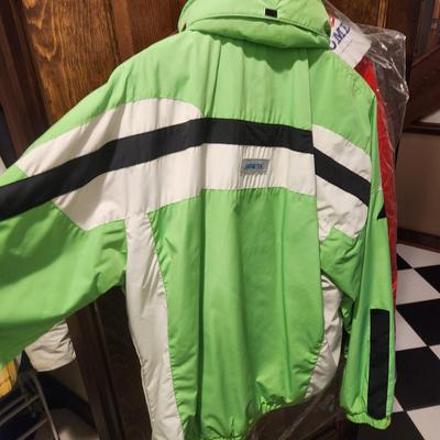 Vintage Obermeyer Gore-tex Lime Green White Head Sports Wear Champion De Haute Competition Mens Made in Hong Kong