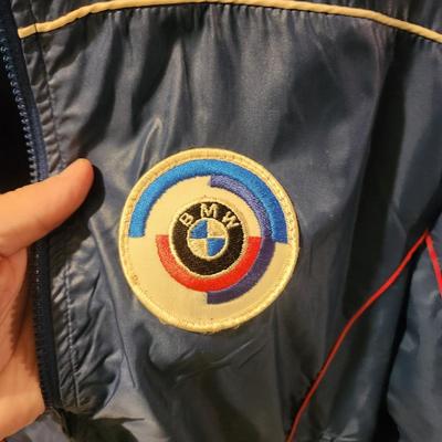 Vintage BMW Style Auto Competition Jacket Size Large