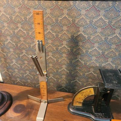 Collectible lot Ideal Postal Scale Slide Rule w case Folding Rulers , Vintage Nobema Drawing Instruments