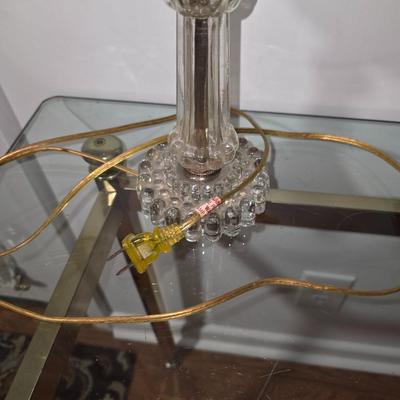 Small Antique Boudoir Glass table lamp