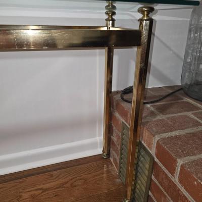 Brass and Glass sofa table