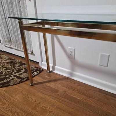Brass and Glass sofa table