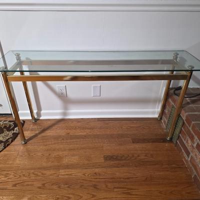 Brass and Glass sofa table