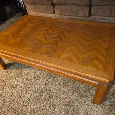 Wooden coffee table