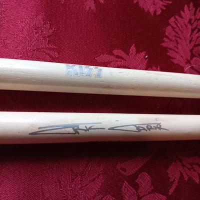 FACTORY AUTOGRAPHED ERIC CARR "KISS" DRUM STICKS