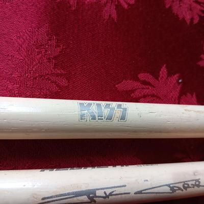 FACTORY AUTOGRAPHED ERIC CARR "KISS" DRUM STICKS
