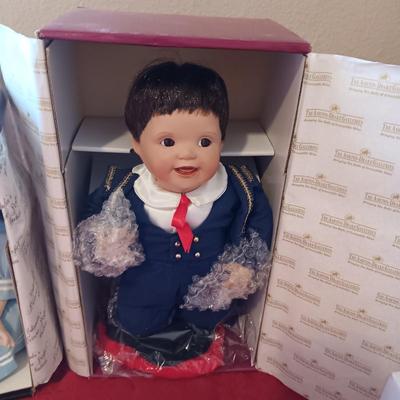 2 ASHTON-DRAKE PORCELAIN DOLLS AND YOLANDA'S PICTURE PERFECT BABIES