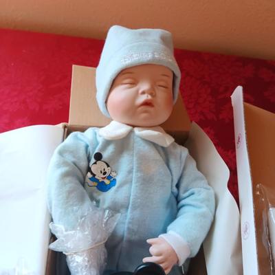 DISNEY'S BABY MICKEY AND BABY MINNIE PORCELAIN DOLLS BY ASHTON-DRAKE