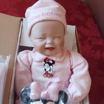 DISNEY'S BABY MICKEY AND BABY MINNIE PORCELAIN DOLLS BY ASHTON-DRAKE