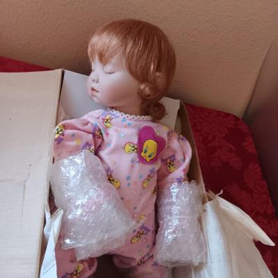 2 ASHTON-DRAKE PORCELAIN DOLLS "TWEET DREAMS" & "WHAT A CATCH"