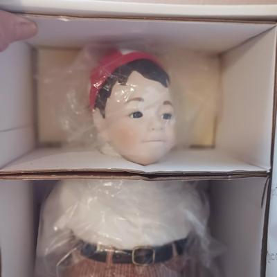 "BUCKWHEAT", "ALFALFA" & "SPANKY" PORCELAIN DOLLS FROM THE LITTLE RASCALS