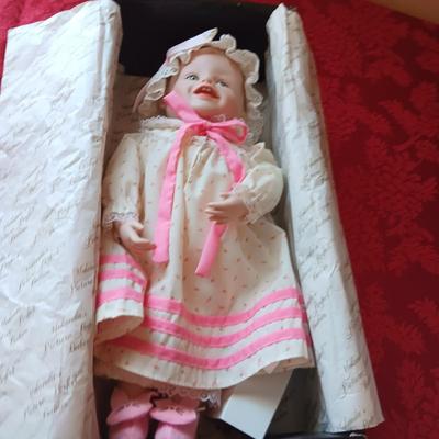 "BOO BEAR AND ME", "PRECIOUS NEWBORN" & "MY CLOSEST FRIEND" PORCELAIN DOLLS