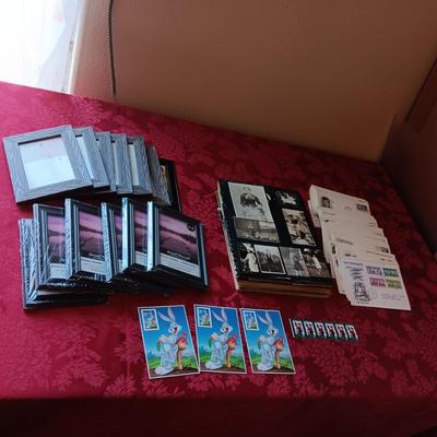 NEW PLASTIC FRAMES, FIRST DAY OF ISSUES & VINTAGE/ANTIQUE PICTURES
