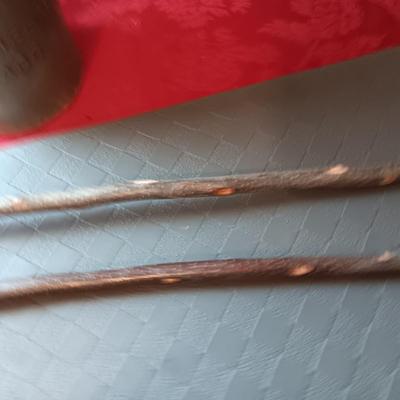 BORDEN-WEIL CHICAGO CAN, 2 WALKING STICKS AND A KITCHEN MAT