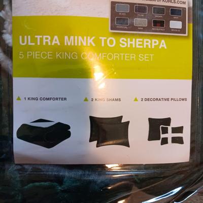 5 PC KING COMFORTER SET (ULTRA MINK TO SHERPA)