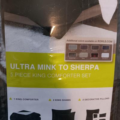 5 PC KING COMFORTER SET (ULTRA MINK TO SHERPA)