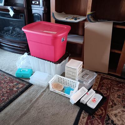 A VARIETY OF STORAGE AND ORGANIZING CONTAINERS