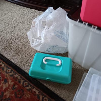 A VARIETY OF STORAGE AND ORGANIZING CONTAINERS