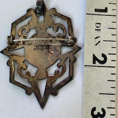 Victorian and Mexican brooches