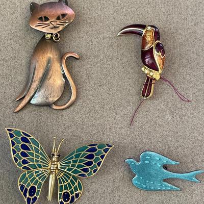 Animal brooches