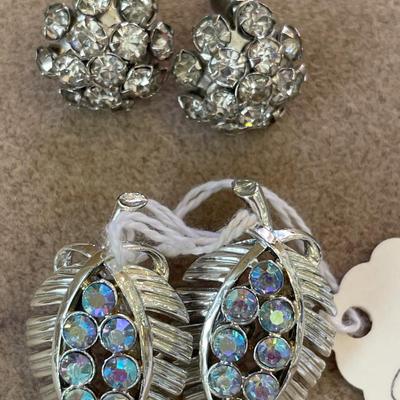 Coro signed brooch and earrings