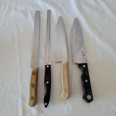 Kitchen Knives, Blocks, and Sharpener (K-EL)