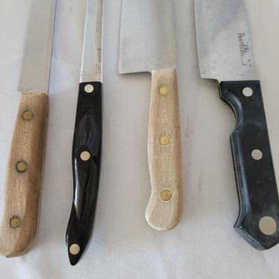 Kitchen Knives, Blocks, and Sharpener (K-EL)