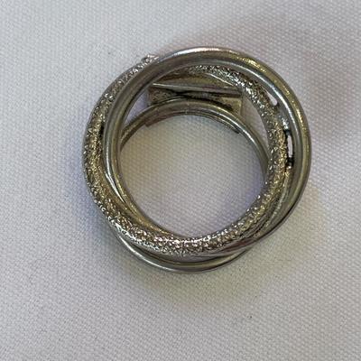 Silvertone brooches and Clip