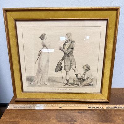 Sale Photo Thumbnail #362: A framed lithograph of an engraving by French artist Salvatore Tresca. Condition: good.