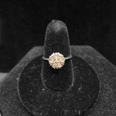 Vintage 10K Gold Sabrina Signed Diamond Ring