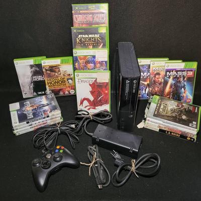 XBOX 360 (60GB hard drive installed) w/15 Xbox 360 Games, 2 Xbox Games, 1 Controller, HDMI Cable