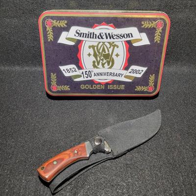 Smith & Wesson 150th Anniversary Knife In Box & Winchester Fixed Blade Knife With Sheath