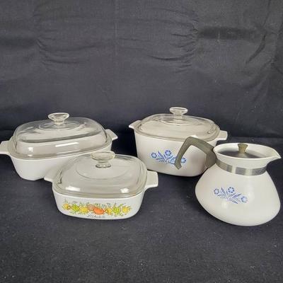 Corningware Casserole Dishes, etc